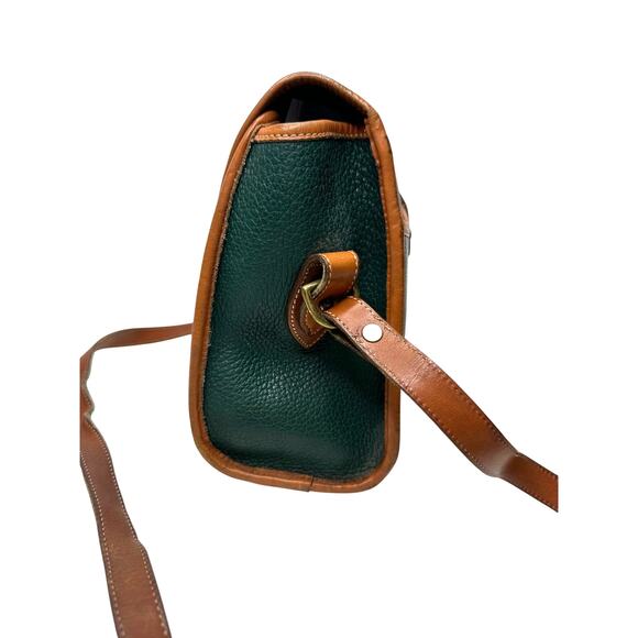 Dooney & Bourke Green Calvary Equestrian Flap All Weather Leather Crossbody Bag - Picture 3 of 16